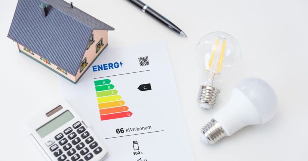 Image représentant le classement des scores énergétiques, des ampoules ainsi qu'une calculette